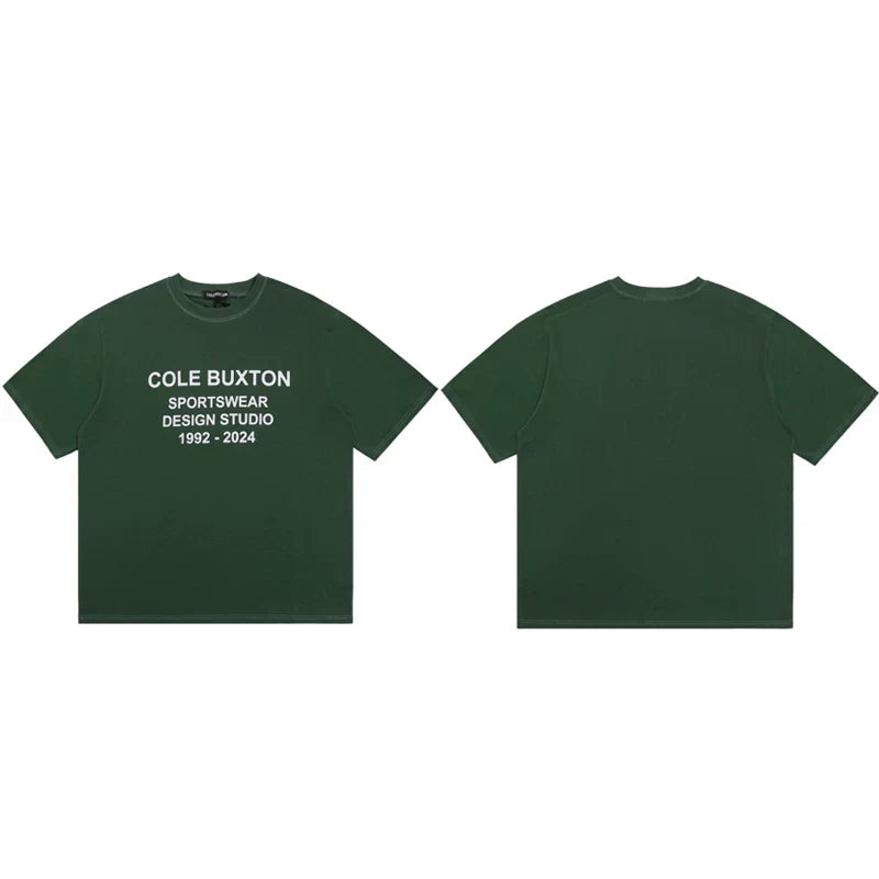 Cole Buxton Dark Green Sportswear Design Studio T-Shirt