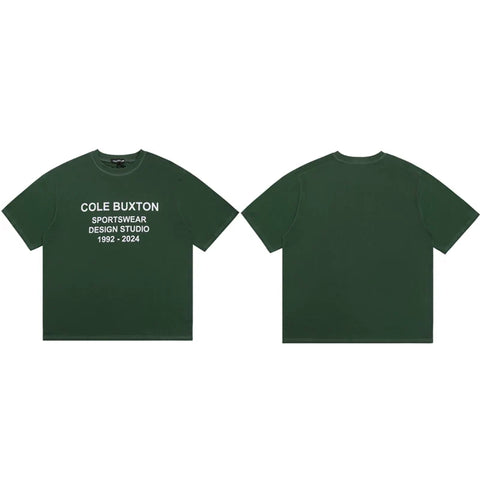 Cole Buxton Dark Green Sportswear Design Studio T-Shirt