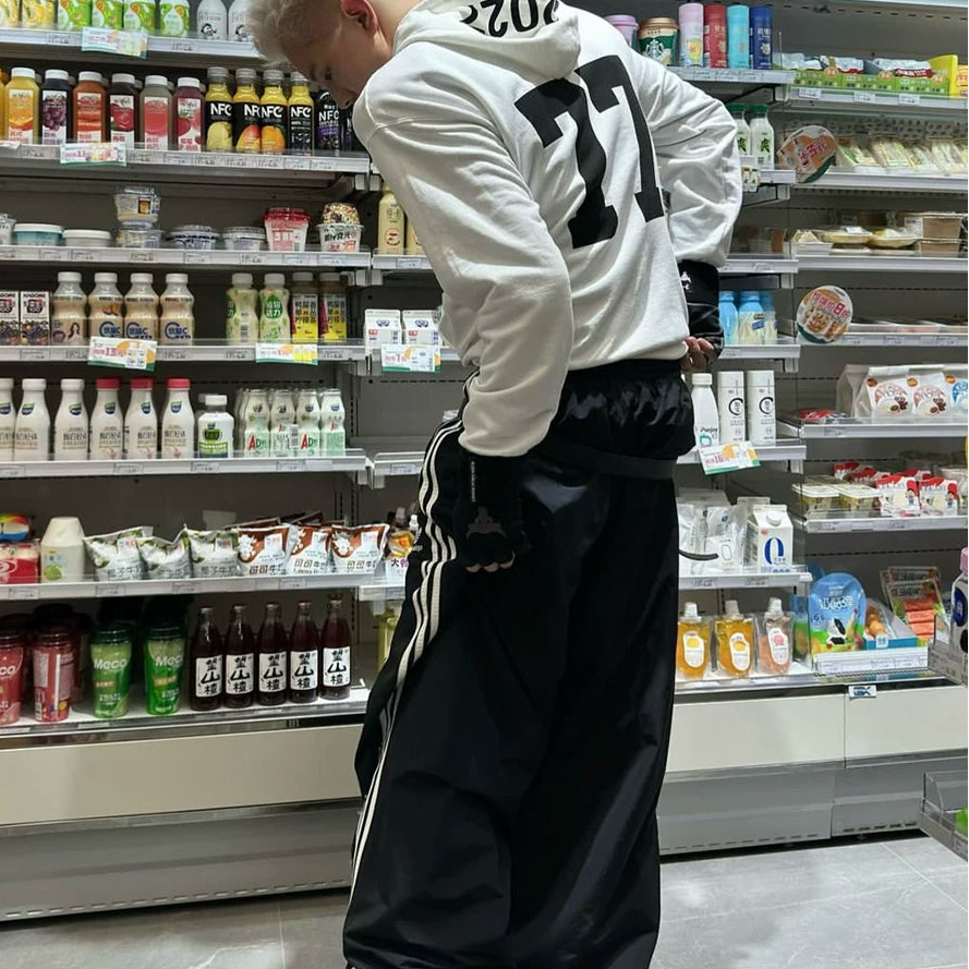 From the street slim fit elastic American loose print cardigan loose slogan hoodie couple hoodie men and women