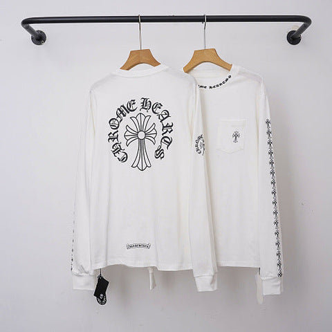 Chrome Hearts Circle Cross & Sleeve Emblem Long Sleeve (White)