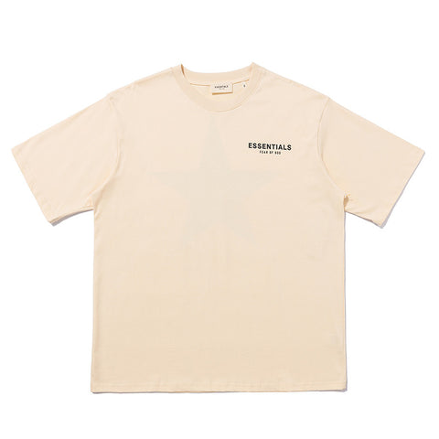 FEAR OF GOD ESSENTIALS Star Graphic Loose High‑Street Short Sleeve T‑Shirt Unisex