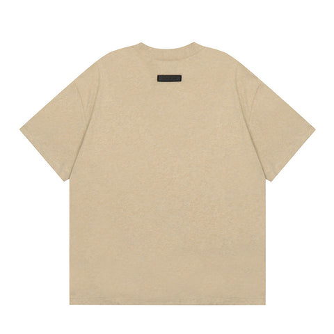 FEAR OF GOD ESSENTIALS Silicone Logo Short Sleeve T‑Shirt Unisex Loose Tee