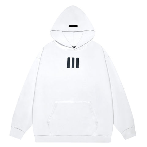 FEAR OF GOD FOG ESSENTIALS Three‑Stripes Print Loose Unisex Couple Hoodie