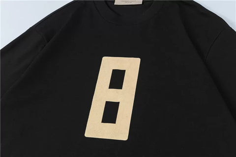 FEAR OF GOD FOG Main Line Season 8 Flocked Number 8 Unisex Loose Tee