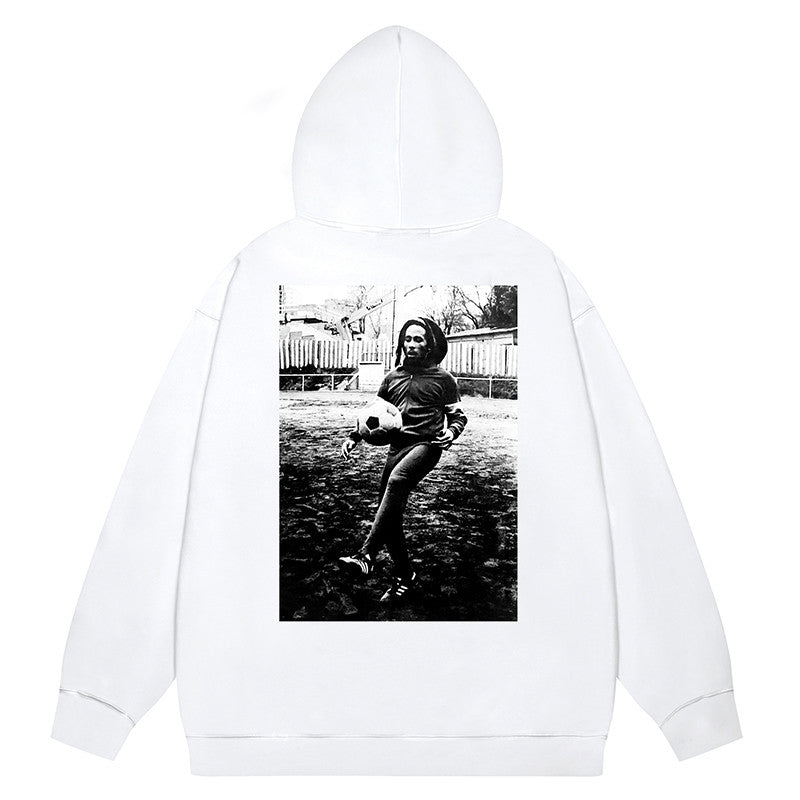 FEAR OF GOD FOG ESSENTIALS Three‑Stripes Print Loose Unisex Couple Hoodie