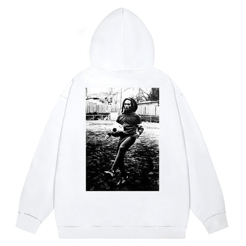 FEAR OF GOD FOG ESSENTIALS Three‑Stripes Print Loose Unisex Couple Hoodie