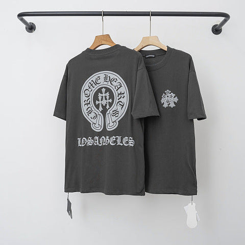 Chrome Hearts "LOS ANGELES" Specialty Gothic Horseshoe T-Shirt (Dark Grey)