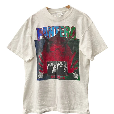 Pantera Pandora Heavy Metal Band Short Sleeve T-shirt Rapcore American Trendy Brand Design Heavy Cotton Tee