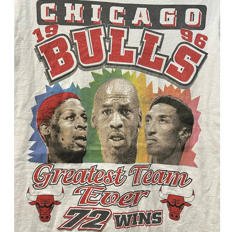 Rodman vintage vintage Kobe portrait print short sleeved American high street sports pure cotton loose trendy T-shirt