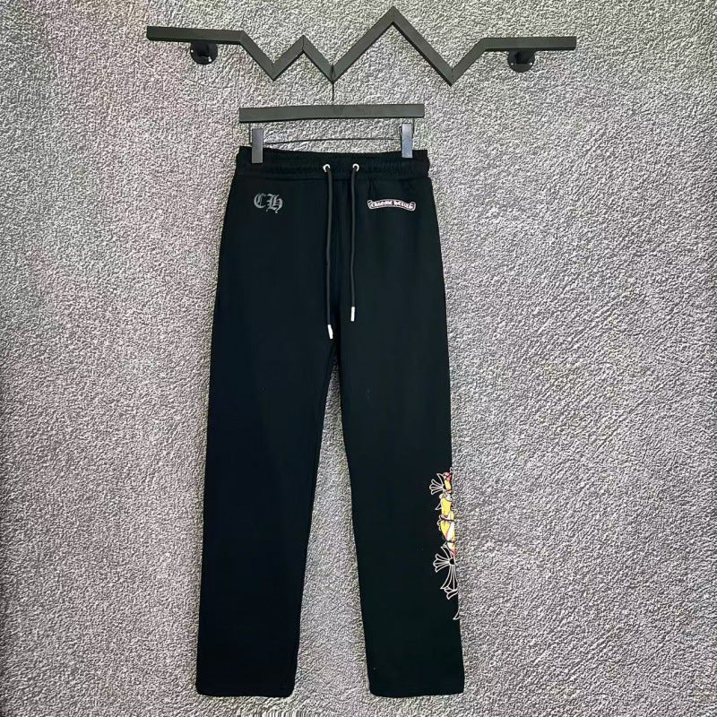 Chrome Hearts Multi-Color Cross Side Lounge Pants (Black)