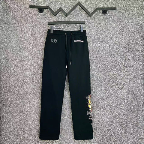 Chrome Hearts Multi-Color Cross Side Lounge Pants (Black)
