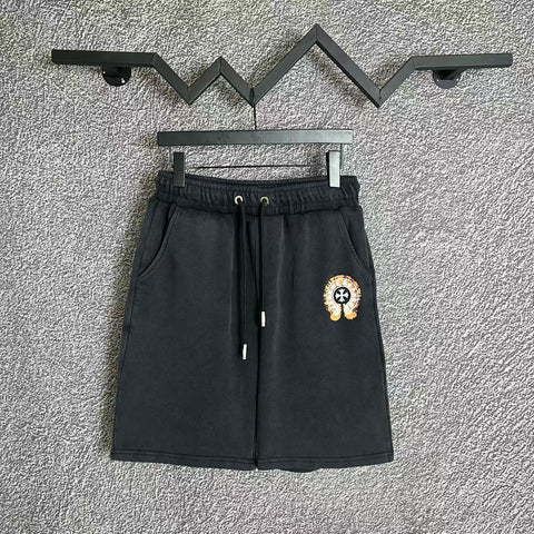 Chrome Hearts Black & Yellow Horseshoe Cross Sweatshorts