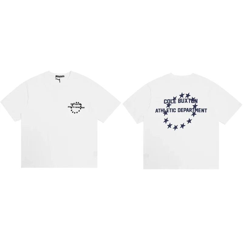 Cole Buxton White Circular Star & Athletic Dept T-Shirt