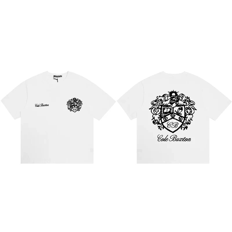Cole Buxton White Vintage Crest Shield T-Shirt