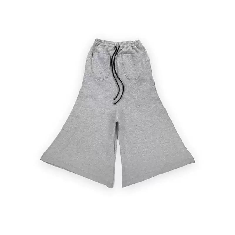 From the street lazy loose casual pants loose strap sweatpants soft waxy niche trousers drape straight wide-leg pants