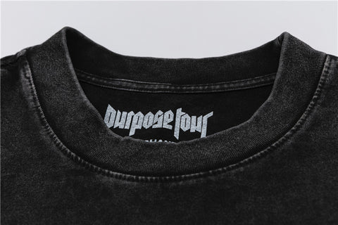 FEAR OF GOD ESSENTIALS Justin Bieber Purpose Tour Vintage Wash Graphic T‑Shirt