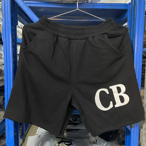 Cole Buxton Black Side Italic CB Logo Shorts