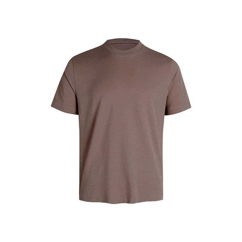 From Street American Basic Versatile Commuter Short Wide Boxy Edition Casual Retro Small Collar Short Sleeve T-shirt for Men