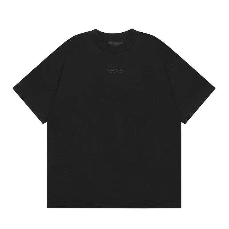 FEAR OF GOD ESSENTIALS Silicone Logo Short Sleeve T‑Shirt Unisex Loose Tee