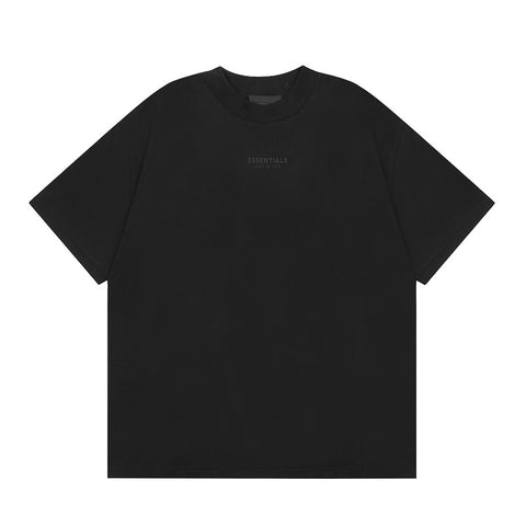 FEAR OF GOD ESSENTIALS Silicone Logo Short Sleeve T‑Shirt Unisex Loose Tee