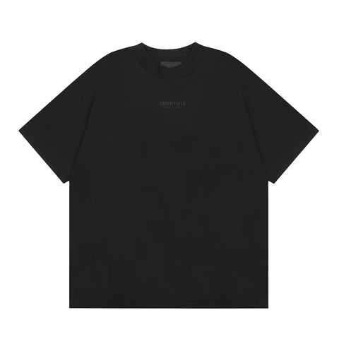 FEAR OF GOD ESSENTIALS Silicone Logo Short Sleeve T‑Shirt Unisex Loose Tee