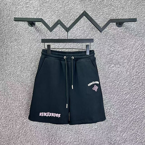 Chrome Hearts Black & Pink Cross Patch Script Sweatshorts
