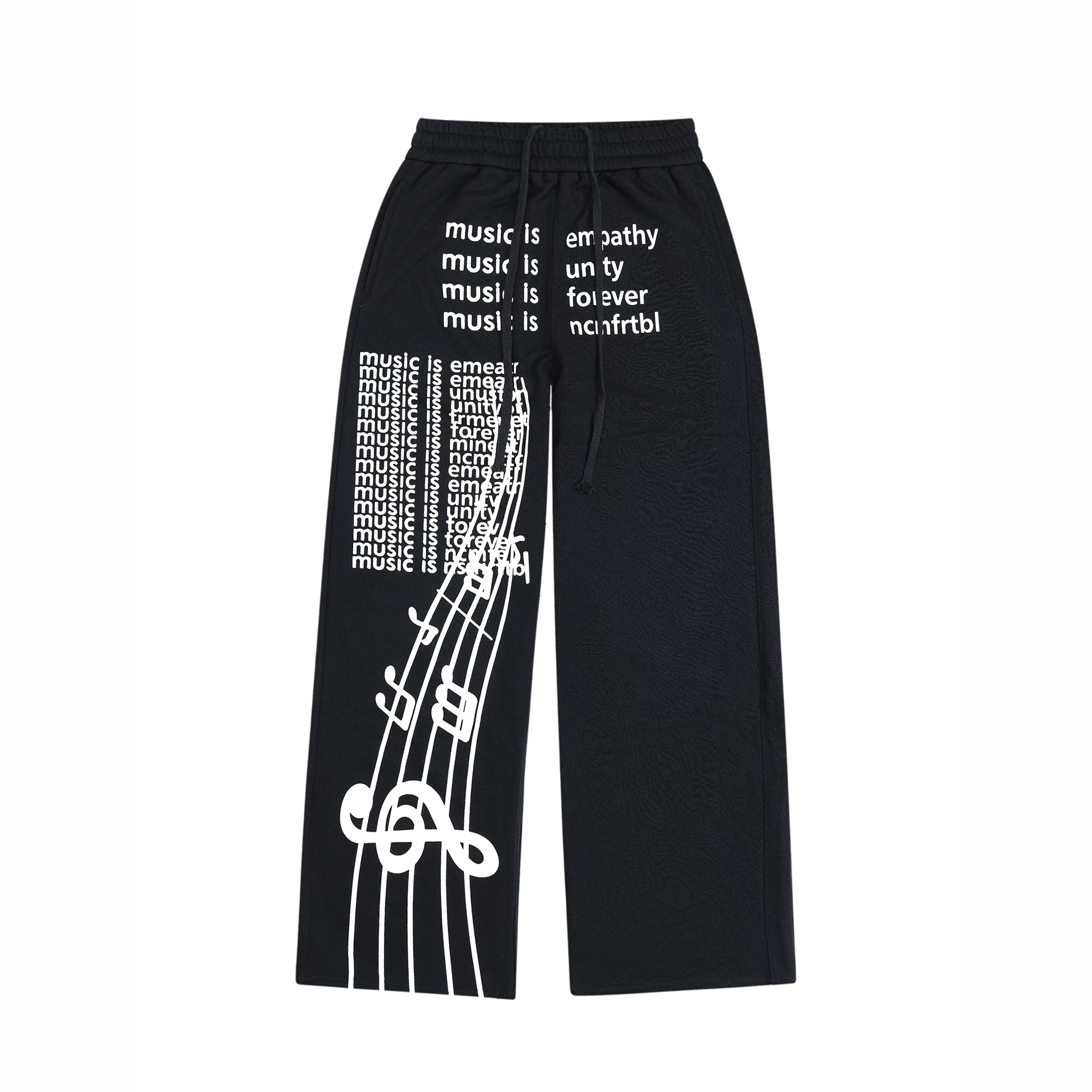 From THE STREET: Street Sports Score Printed American Baggy Casual Versatile Loose Pants