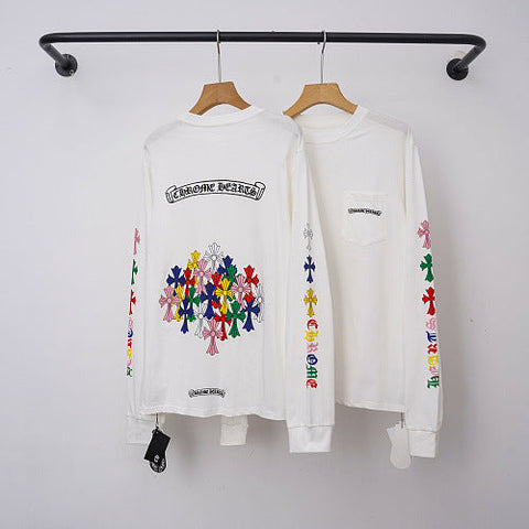 Chrome Hearts Multi-Color Cross Cluster Long Sleeve (White)