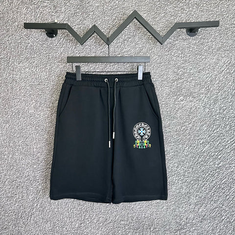 Chrome Hearts Black Multi-Color Horseshoe Cross Sweatshorts
