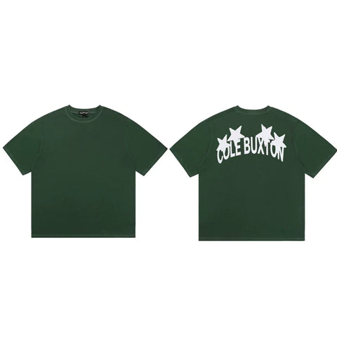 Cole Buxton Dark Green Star Arch Logo T-Shirt