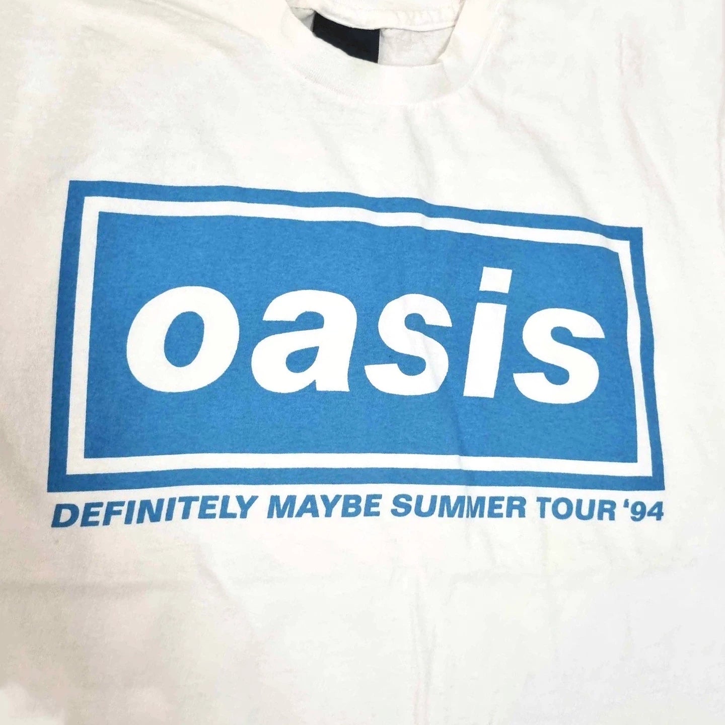 Oasis Rock Band Portrait Direct Spray Printed Short Sleeve T-shirt Vintage American Half Sleeve Trendy
