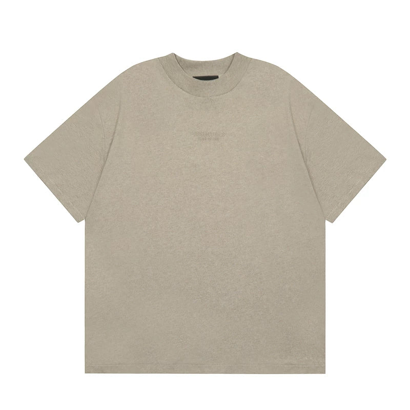 FEAR OF GOD ESSENTIALS Silicone Logo Short Sleeve T‑Shirt Unisex Loose Tee