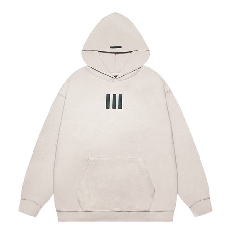 FEAR OF GOD FOG ESSENTIALS Three‑Stripes Print Loose Unisex Couple Hoodie