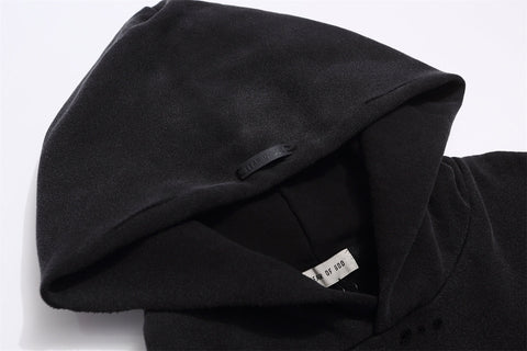 FEAR OF GOD FOG Main Line FU Logo Washed Fleece‑Lined Unisex Hoodie