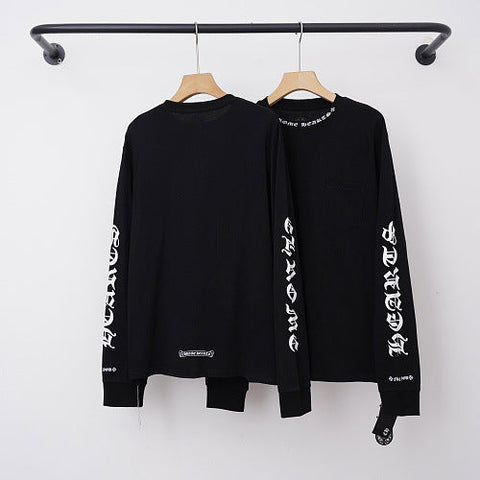 Chrome Hearts Gothic Script Collar & Sleeve Long Sleeve (Black)