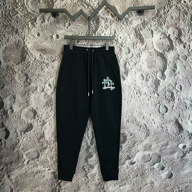 Chrome Hearts Gothic Script & Cross Lounge Pants (Black)