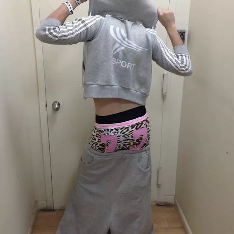 From the street lazy loose casual pants loose strap sweatpants soft waxy niche trousers drape straight wide-leg pants
