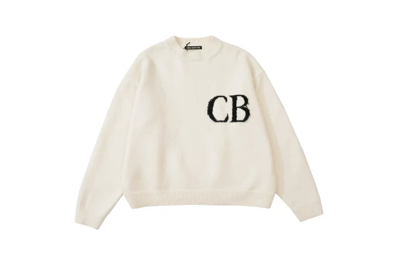 Cole Buxton Off-White Side Italic CB Logo Sweatshirt