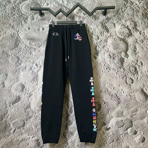 Chrome Hearts Multi-Color Cross Applique Lounge Pants (Black)
