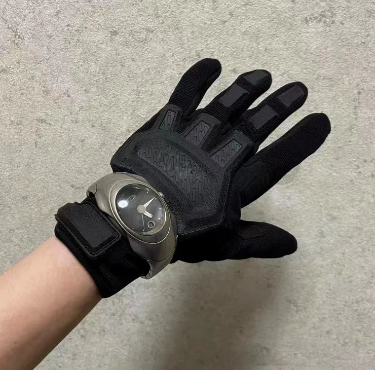 From street functional style motorcycle riding gloves Instagram internet celebrity with the same high-end concave shaped accessory