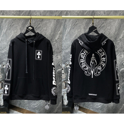 Chrome Hearts "DEADLY DOLL" Box Cross Hoodie (Black)