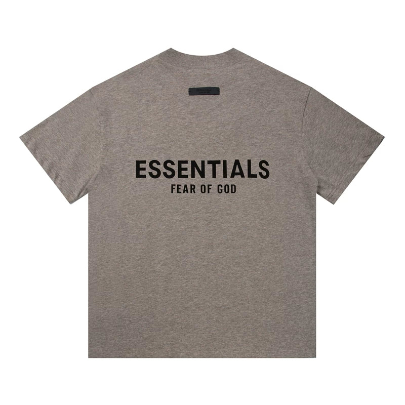 FEAR OF GOD ESSENTIALS Front Back Letter Print Unisex Short Sleeve T‑Shirt