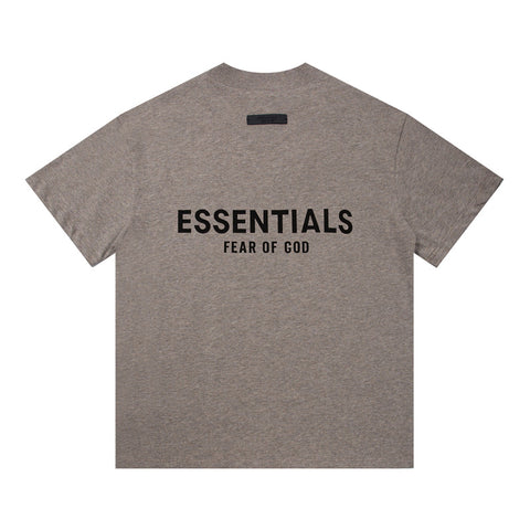 FEAR OF GOD ESSENTIALS Front Back Letter Print Unisex Short Sleeve T‑Shirt
