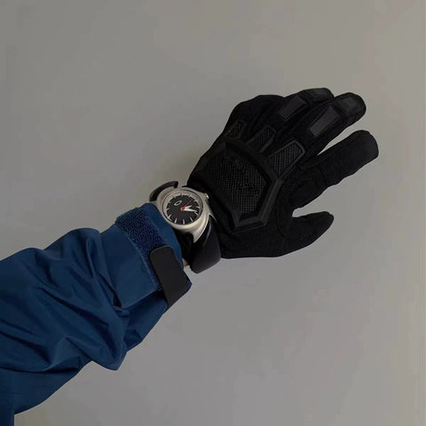 From street functional style motorcycle riding gloves Instagram internet celebrity with the same high-end concave shaped accessory