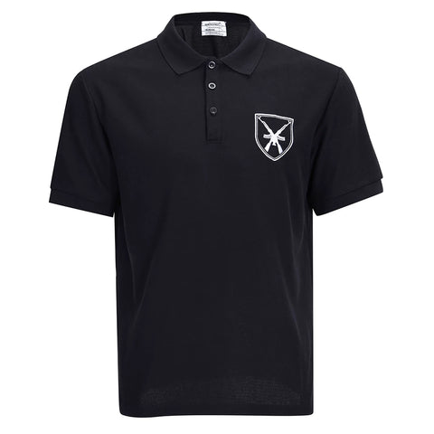 270g pearl cotton heavyweight black collar T-shirt from the street American polo shirt, slim fit and simple summer short sleeved shirt