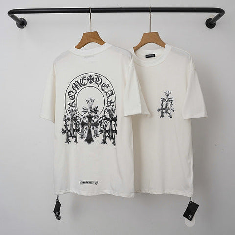 Chrome Hearts Arch Multi-Cross Horseshoe Short Sleeve T-Shirt (White)
