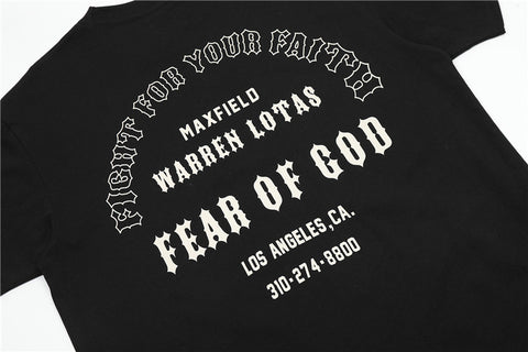 FEAR OF GOD ESSENTIALS Fight For Your Faith Back Print T‑Shirt