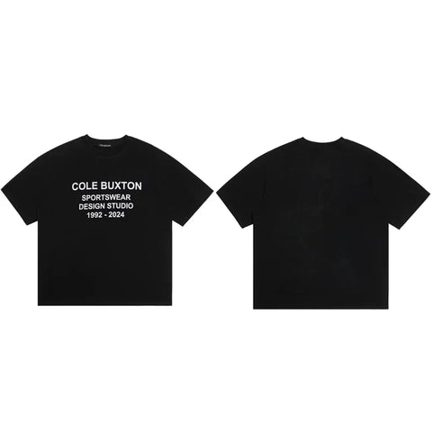 Cole Buxton Black Sportswear Design Studio T-Shirt