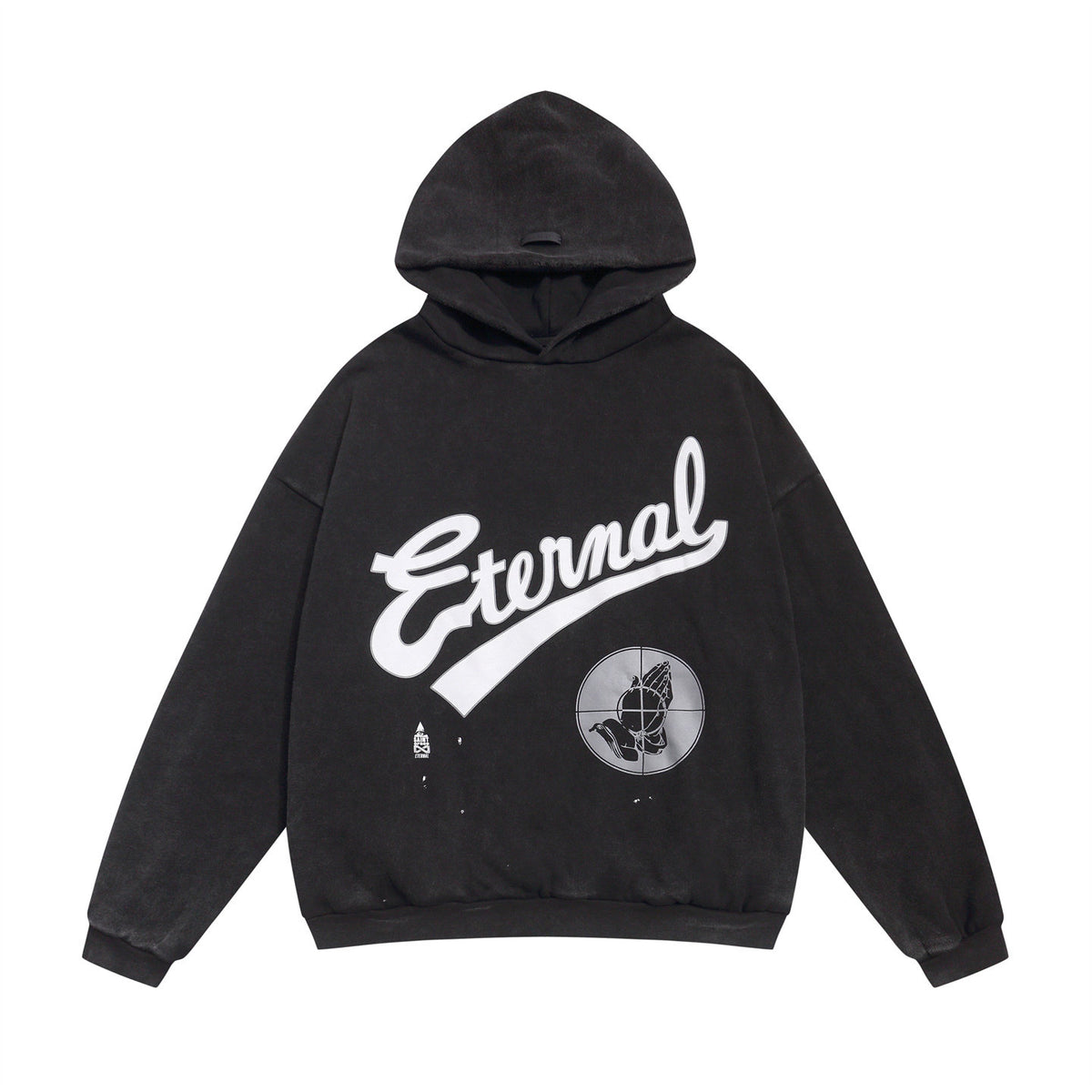 FEAR OF GOD FOG Co‑Branded Prayer Print Washed Fleece‑Lined Men’s Hoodie