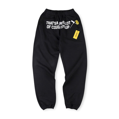That's A Awful Lot Of Cough Syrup Classic Logo Sweatpants - Black